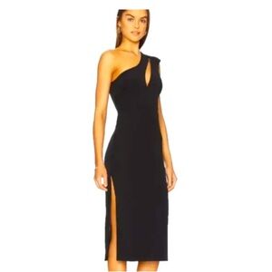 NWT Bardot Women’s Aveline Black One-Shoulder Midi Dress XL
